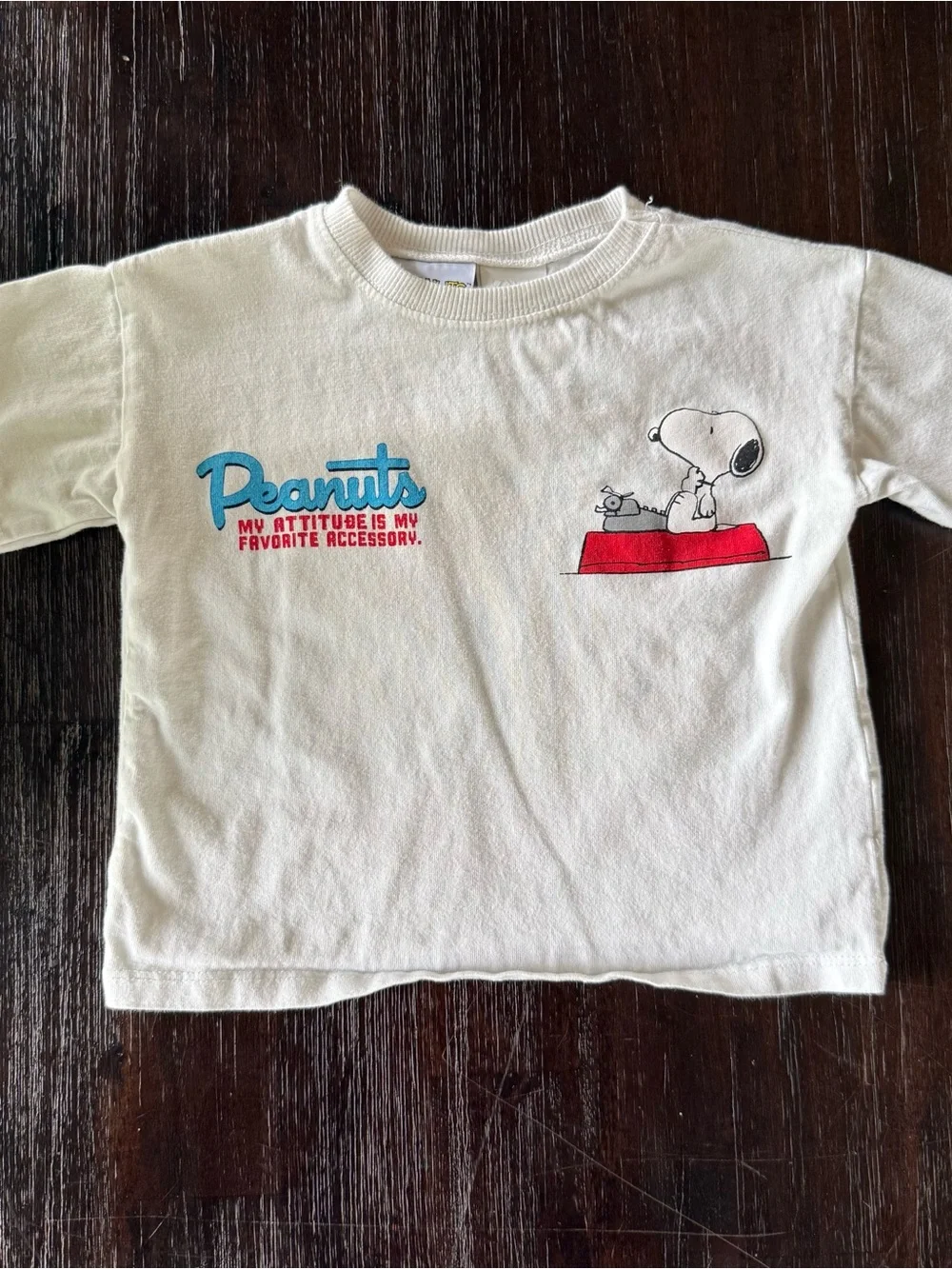 Zara White Tee with Snoopy